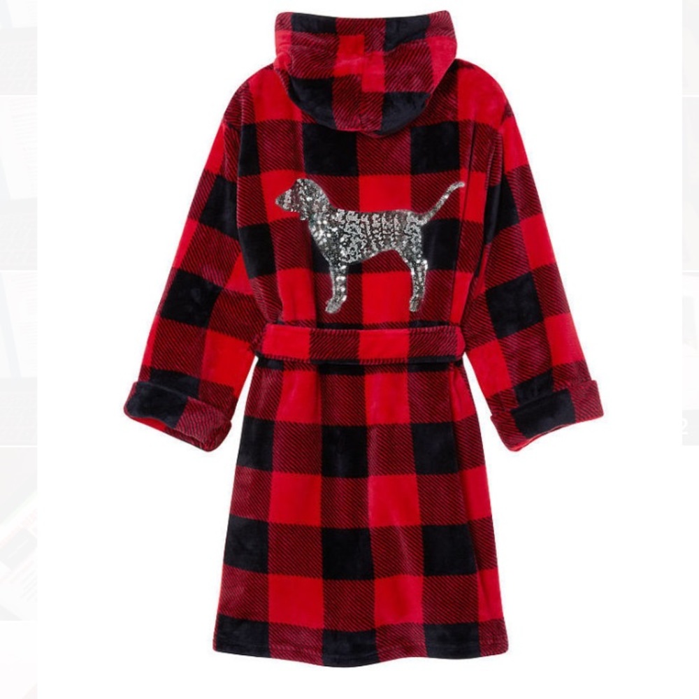 Victoria Secret Pink Plush Bling Robe